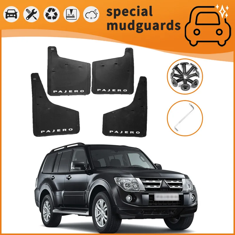 

For the 04-19 Mitsubishi Triton L200 Pajero Winged EX Mudguards Fender Mudflaps Front Rear Flares Splash Guards Cover