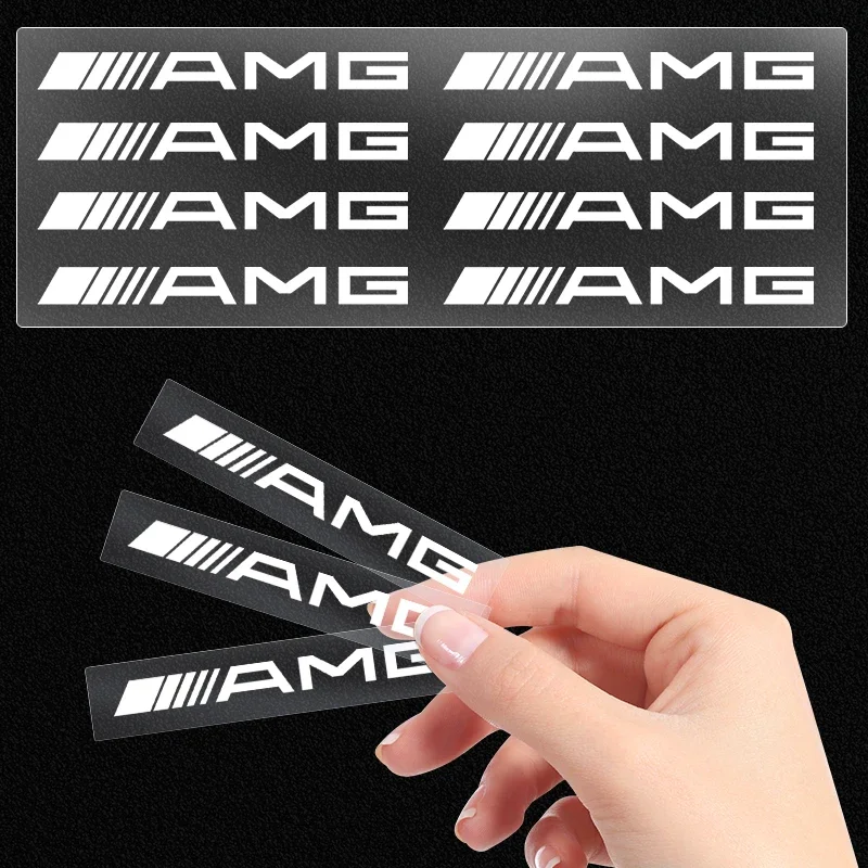 Car Interior Random Stickers Car Styling AMG Badge Car Steering Wheel Decal For Mercedes Benz W203 W204 W205 W212 W213 GLC GLA