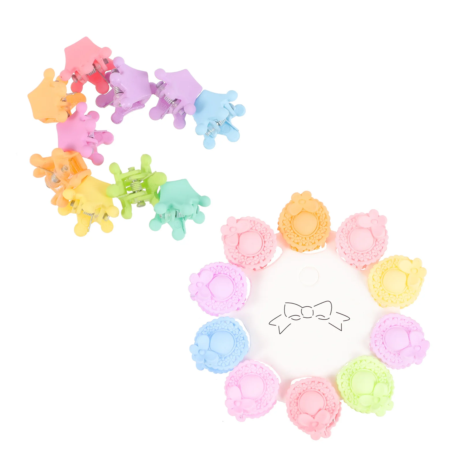 

20Pcs Mini Hair Claw Clips Plastic Crown Hat Shape Small Durable Hair Accessories for Party Daily