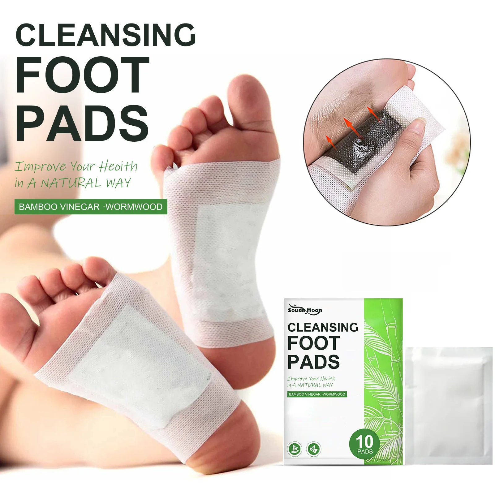 Detox Deep Cleaning Body Toxins Detoxification Slimming Weight Loss Relief Stress Feet Care Appliance Slim Foot Patch