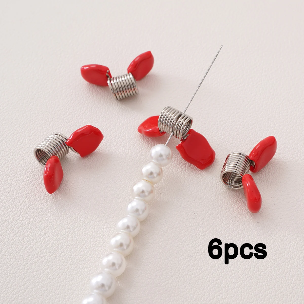 6pcs Bead Clasp Spring Beading Jewelries Small Stoppers