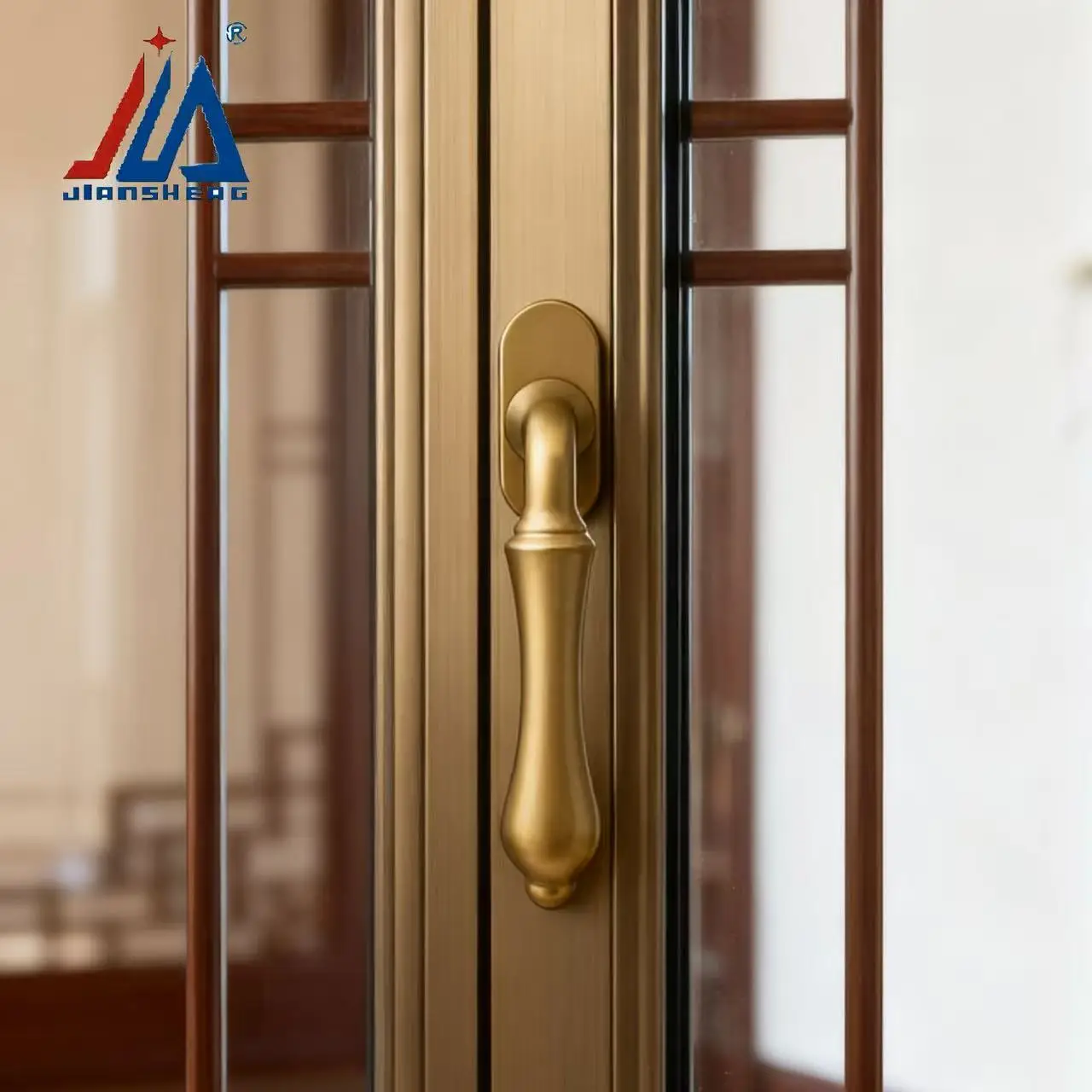 Manija de ventana de puerta de eje cuadrado de aleación de aluminio, nuevo hardware duradero de estilo chino para decoración del hogar