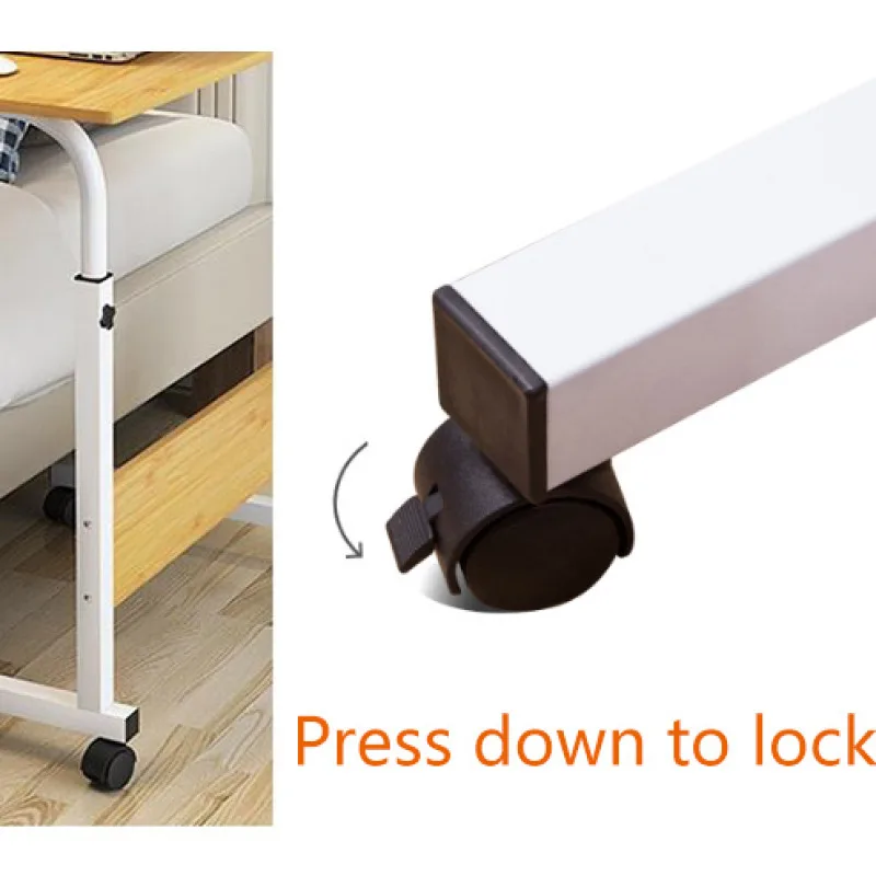 Portable Movable Bedside Table Adjustable Lift Nightstand Lazy Desk for Bedroom Home Bedside Storage Organizer Convenient Use