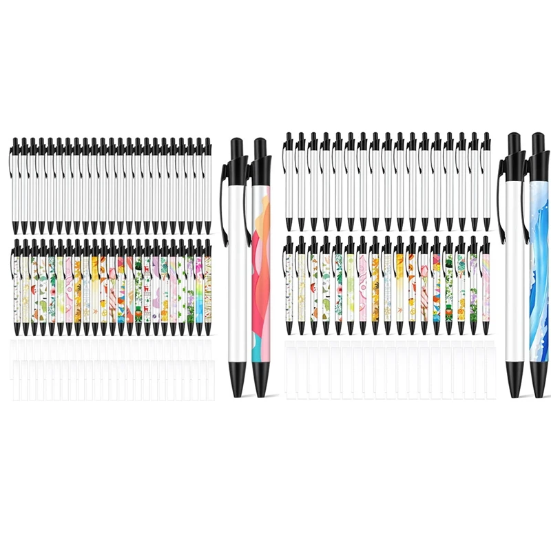 

Blank Sublimation Coated Pens With Heat Shrink Packaging For DIY Office Home 36Pcs