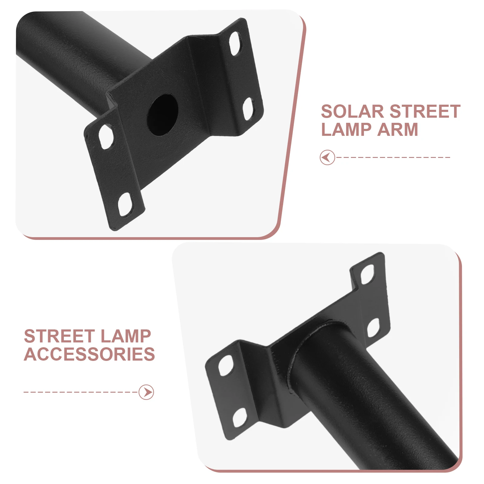 

1 Set Durable Outdoor Light Fixture Pole Yard Street Lamp Support Arm Solar Lamp Supply