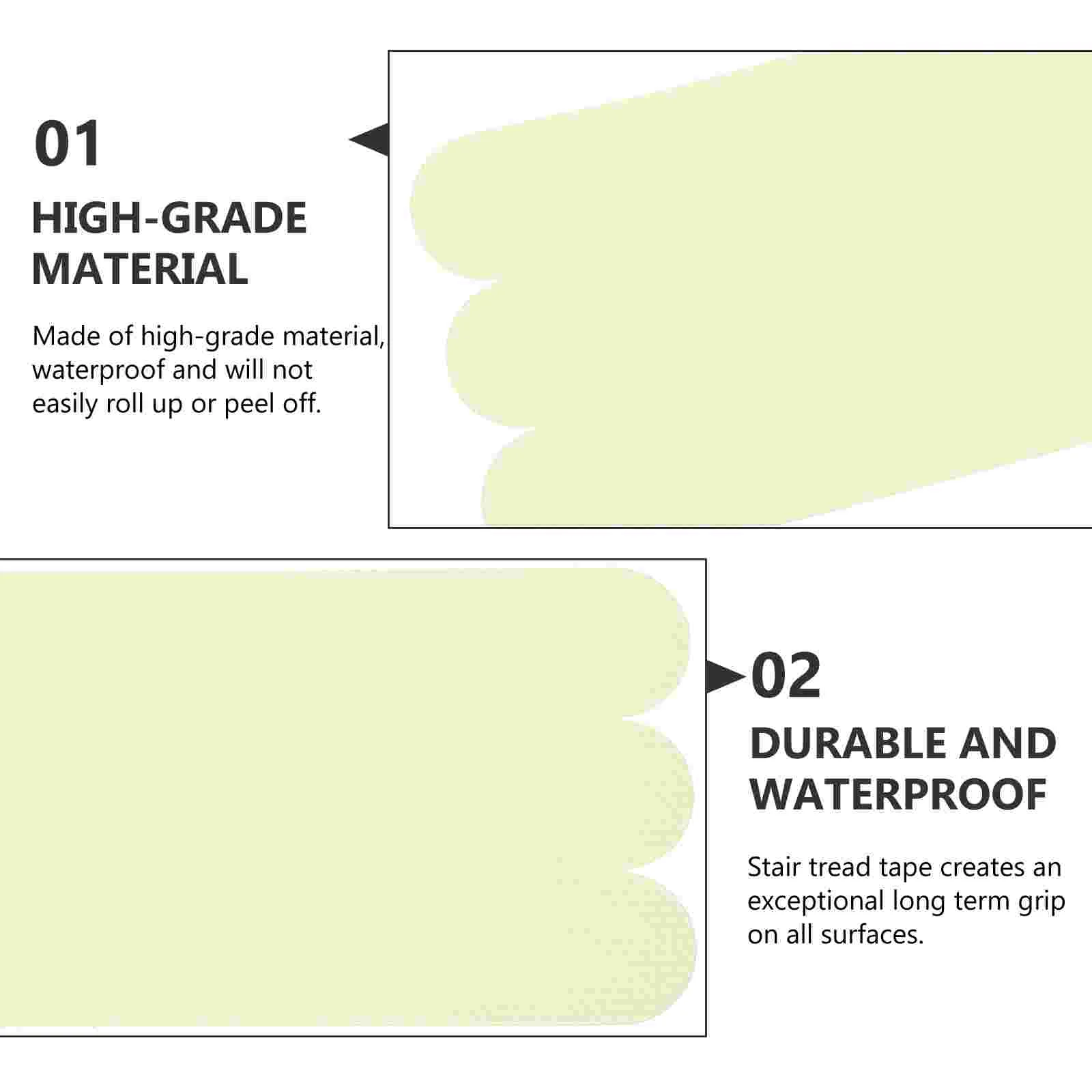 24 шт., противоскользящие флуоресцентные клейкие полоски для лестницы