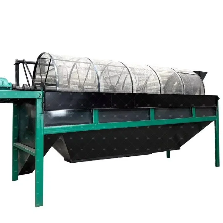 Small Agricultural Revolving Drum Cylinder Screen Trommel Sieve for Compost Screening Plant
