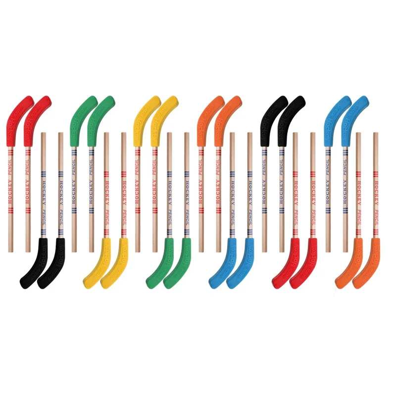 

Hockey Pencils And Erasers -Hockey Stick Sports Theme Party Supplies, Fun Cool Pencils For Hockey Fans, Students