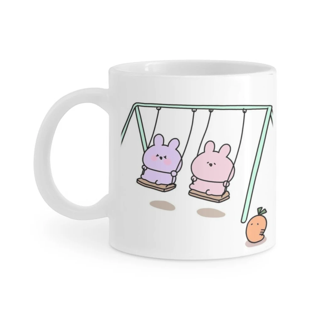 1pc 11oz A-Asamimichaan Cute Asamimi Coffee Mug Tea Cup Coffee Cup Funny Birthday Gifts for Women and Men Ceramic Mug  Cup