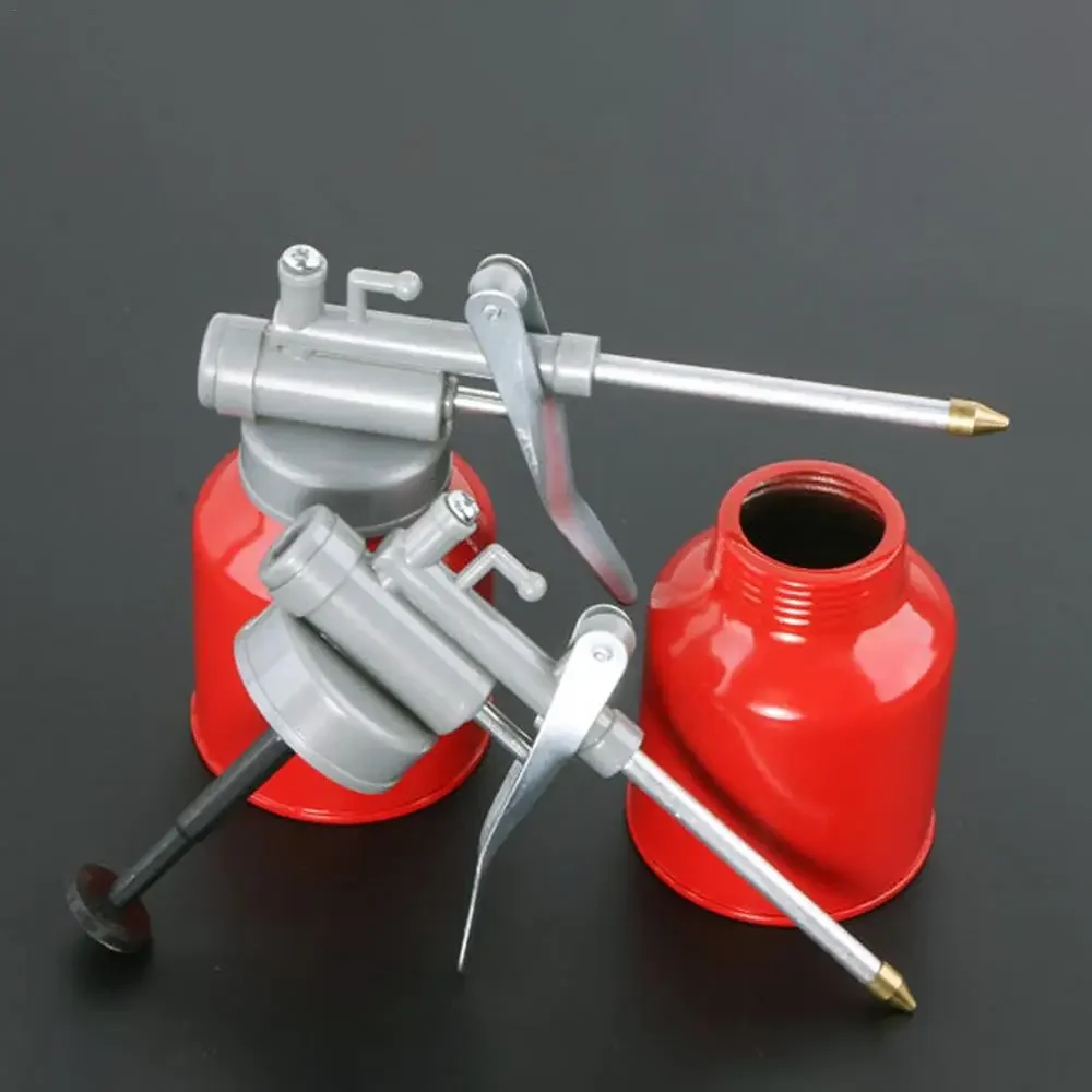 250ml Oil Can Spout Thumb Pump Oiler Oil Can Pot Lubrication Oil High Pressure Pump Oiler Grease for Application Car Repair Tool
