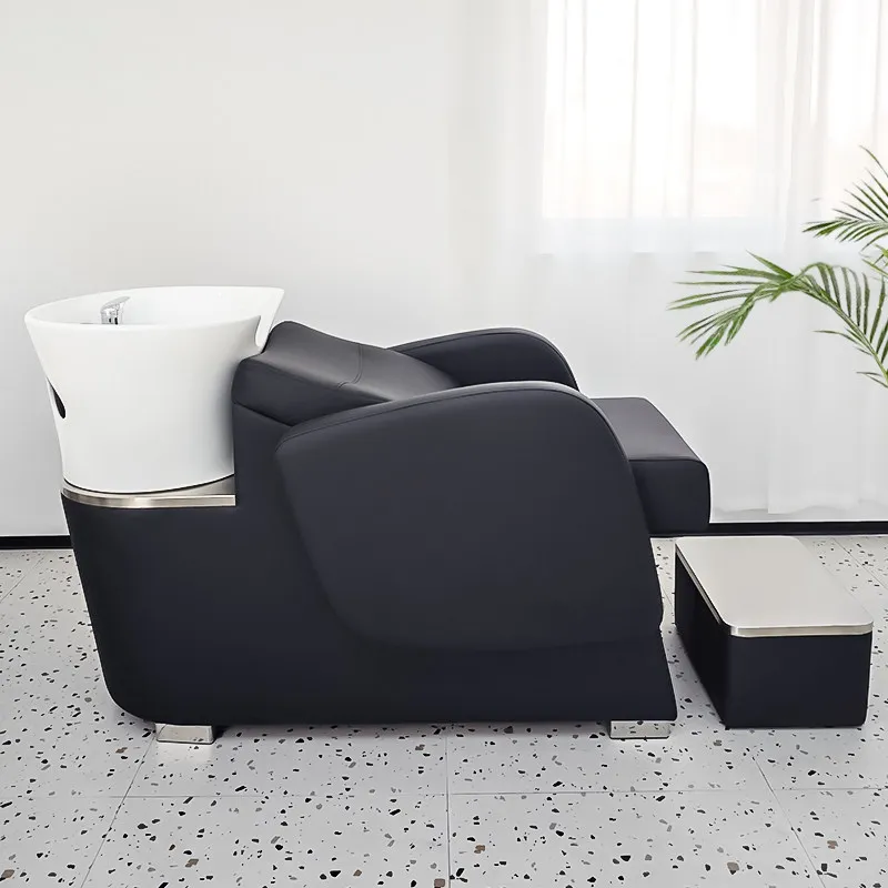 Luxury Business Shampoo Bed Cosmetology Barber Wash Multi-functional Elegant Shampoo Bed Machine Lava Cabezas Barber Furniture