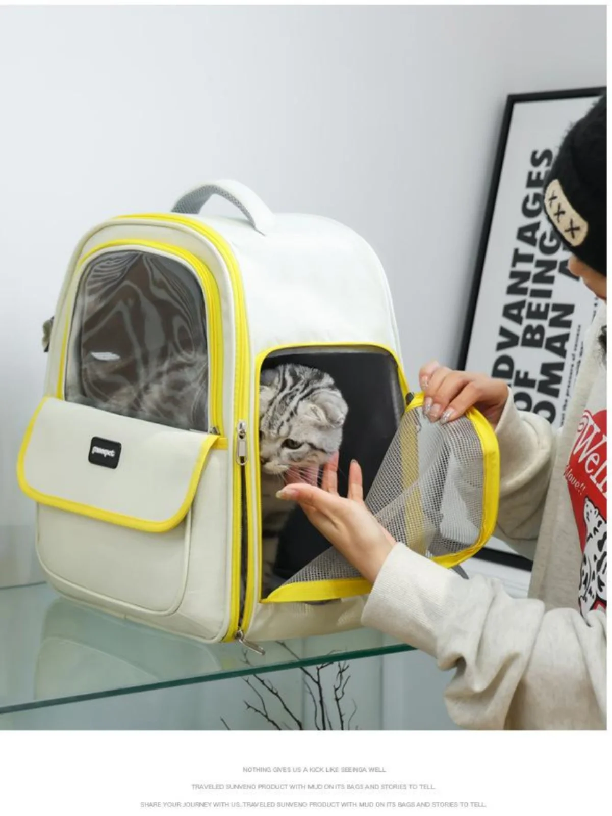

Portable Bag Pet Bapa Large Space Breathable Side Opening Double oulder for s Traveling Outdoors Pet Carrier