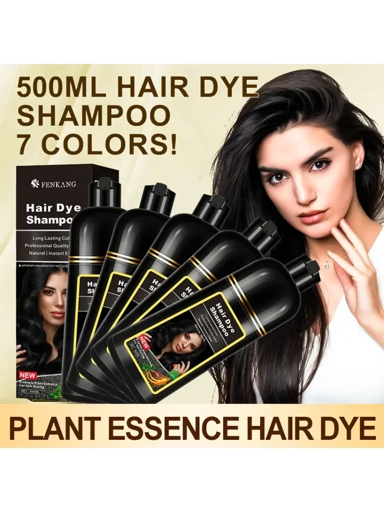 Fenkang 30ml/500ml 3 in1 Haar färbemittel Shampoo natürliche schwarze Haar färbemittel für weiße