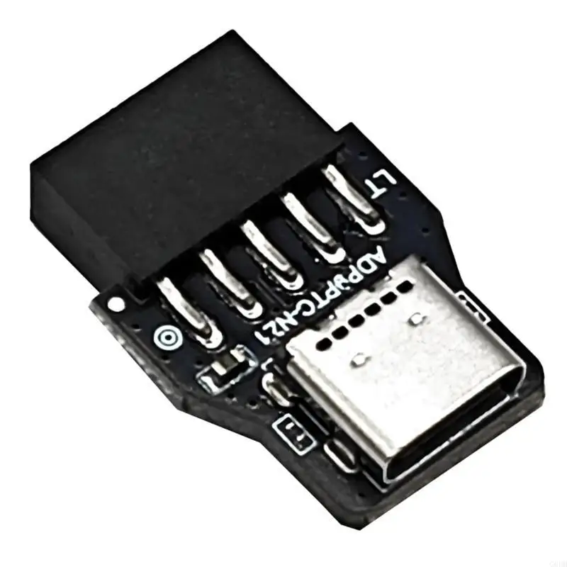 Placa base G6DD USB 2,0, cabezal del Panel frontal 9 pines a adaptador USB C/TypeE, convertidor 9 pines a USB C, rápida