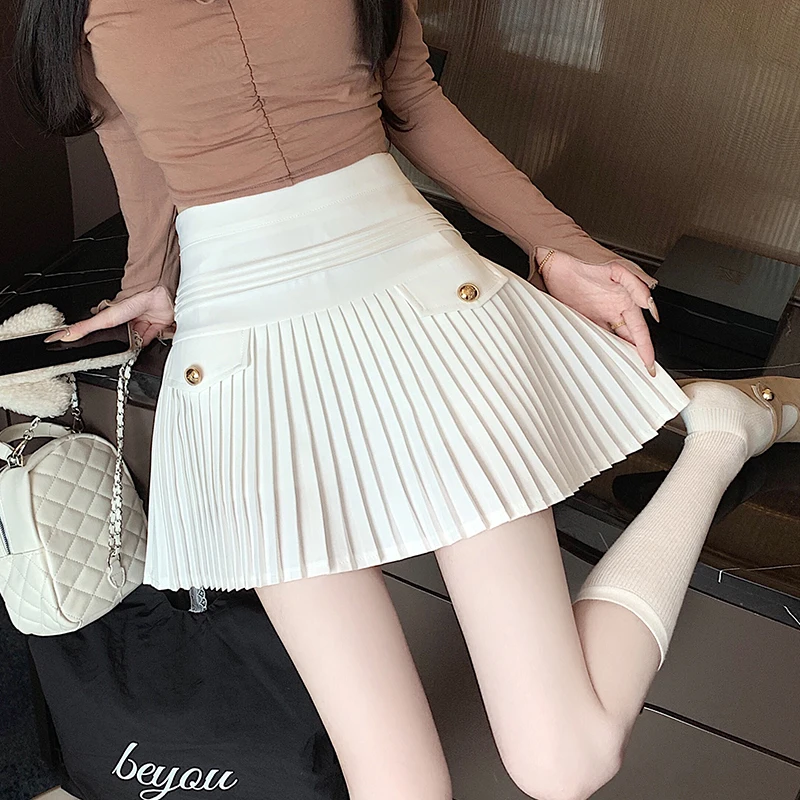 

Coigarsam Women's High Waist Short Skirt, Spring Collection - Stylish, Versatile Black & White Skirts
