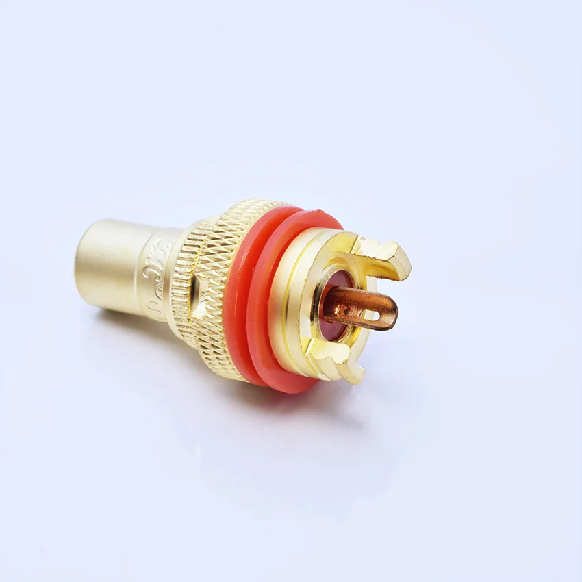 Pure Copper Frosted Gold-plated RCA Socket, American CMC Audio Signal Terminal, Lotus Socket, Fever Signal Socket