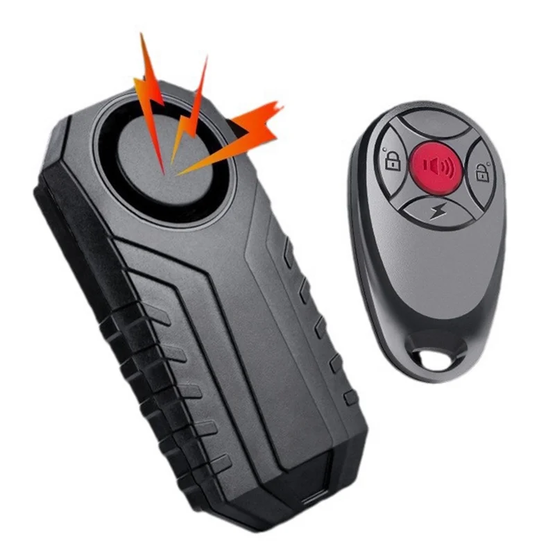 B92B-Wireless Remote Control Bicycle Alarm Waterproof Anti-Theft Security 113DB Motorcycle Bike Electric Car Alarm