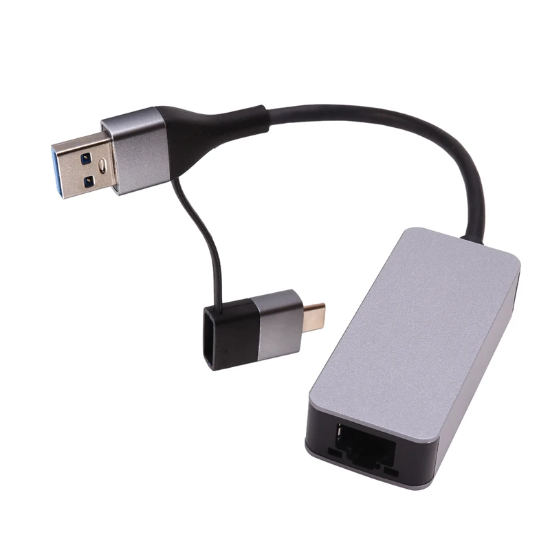 Top-2.5G Ethernet Adapter Type-C USB 3.0 To RJ45 LAN 2500Mbps Network Card 2.5 Gigabit Converter For NAS Laptop PC