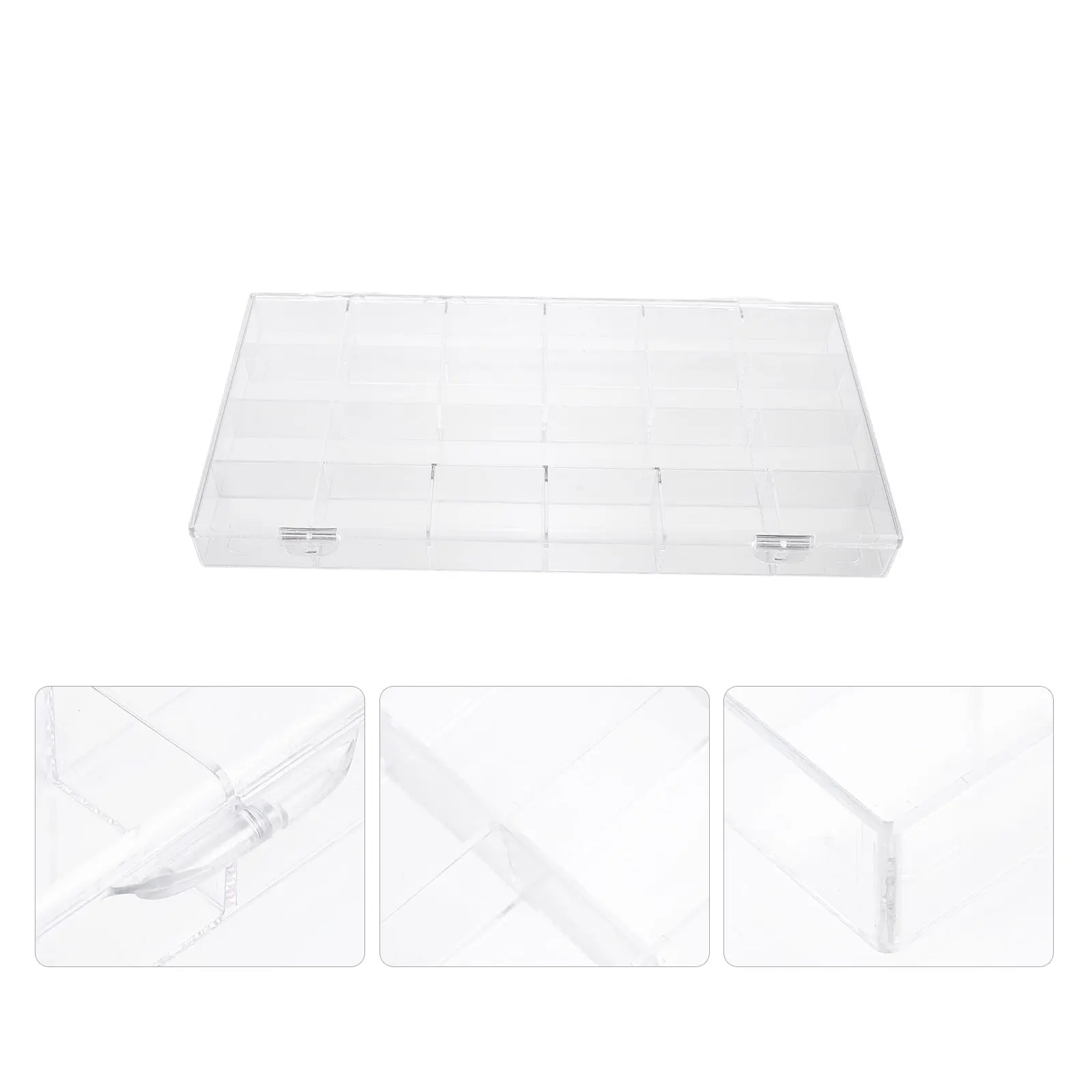 

Acrylic Storage Box Fake Nail Display Tray Transparent Sundries Organizer Durable Plastic Classified Storage Tray Manicure Tool