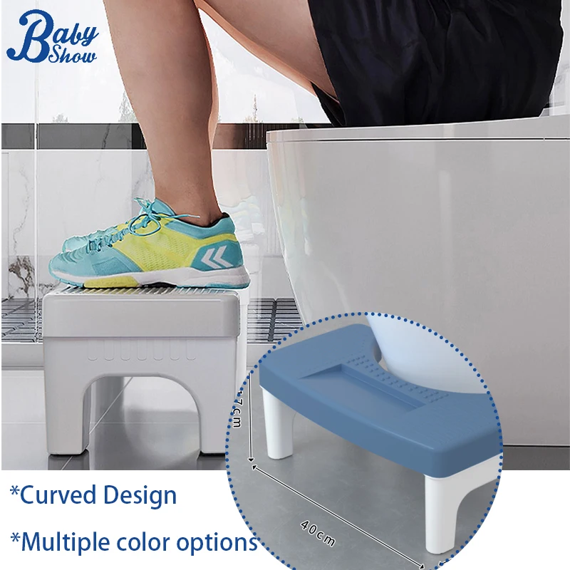 Bathroom Toilet Squat Stool Non-slip Toilet Seat Stool Easy to Store Step Tool Portable Squat Stool for Pregnant Woman Children