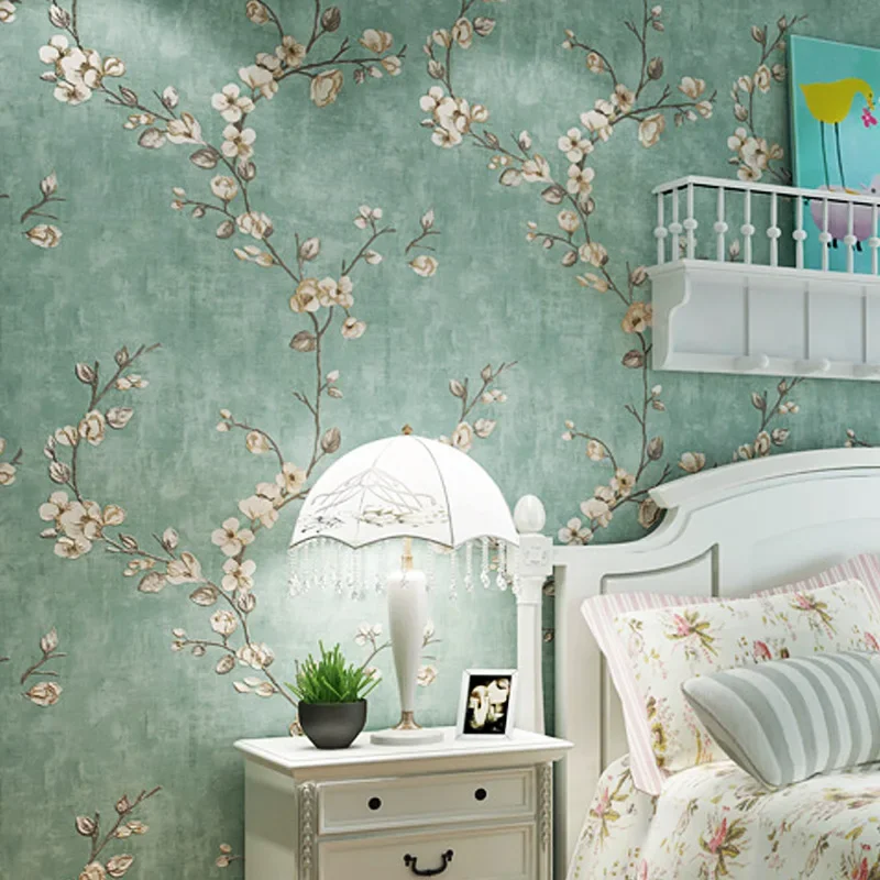 Home Improvement Wall Painting Wallpaper Contact Paper Bedroom Living Room 3D Floral Wall Papers home decor papel de parede