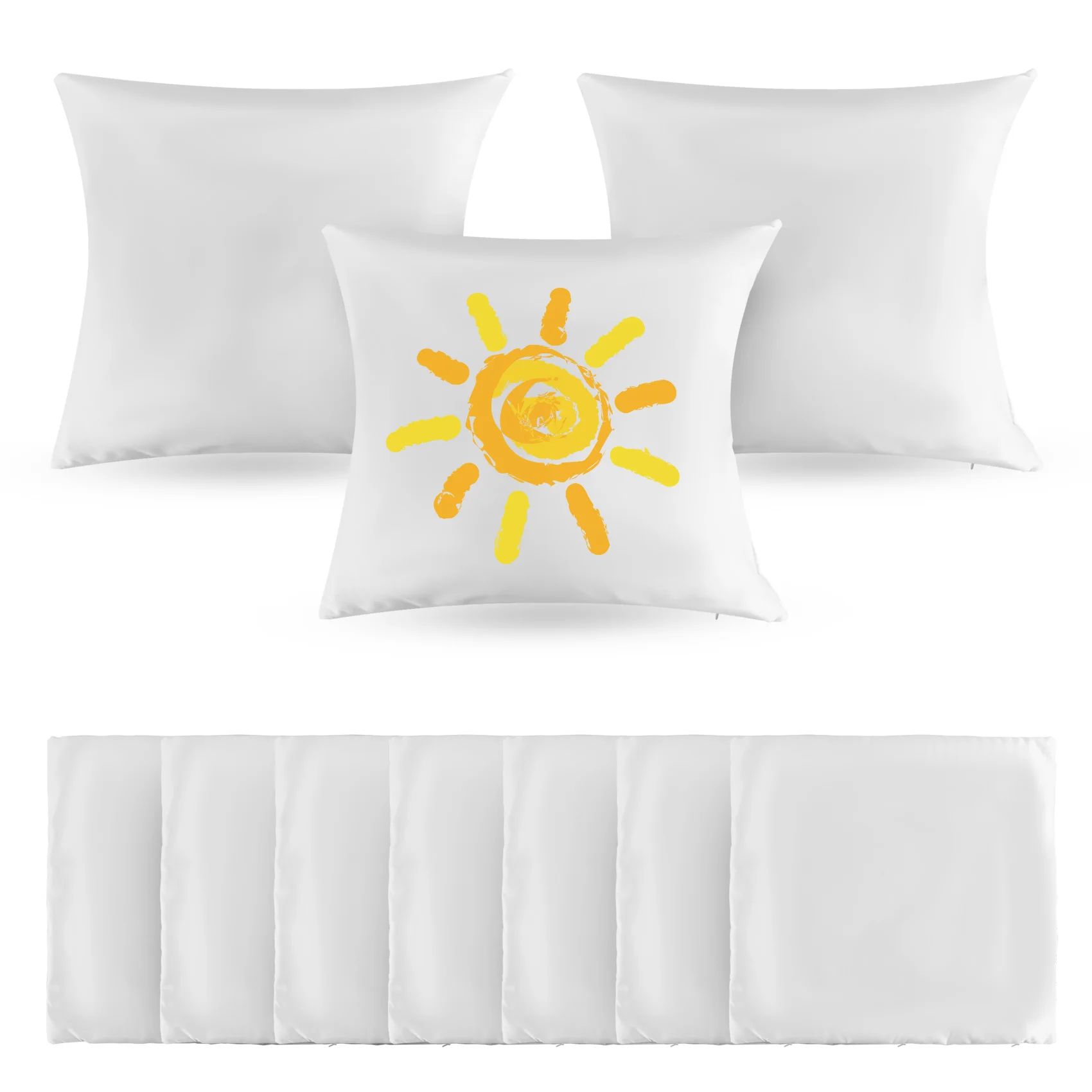 

Activity 40X40 White Plain Sublimation Blanks Pillow Case Cushion Cover Pillowcase for Heat Transfer Press As DIY Gift 10Pcs