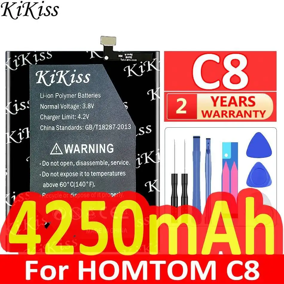 Долговечный 4250 мАч для Homtom C8 5,5 дюймов, 18:9, полный дисплей, Android 8, аккумулятор для мобильного телефона высокой емкости