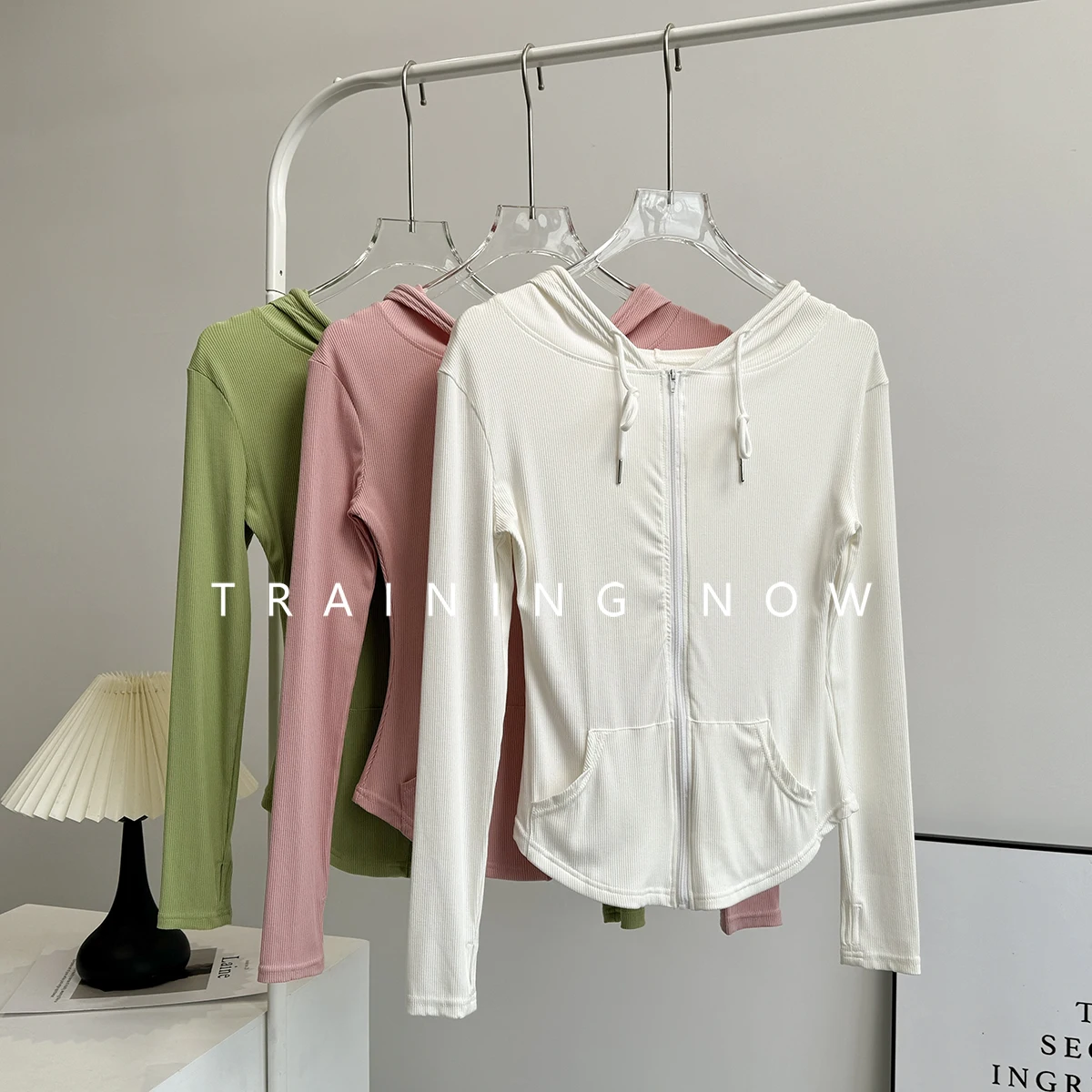 

Sports hooded jacket for women in spring and autumn slim yoga clothes top high-end Pilates running fitness clothing