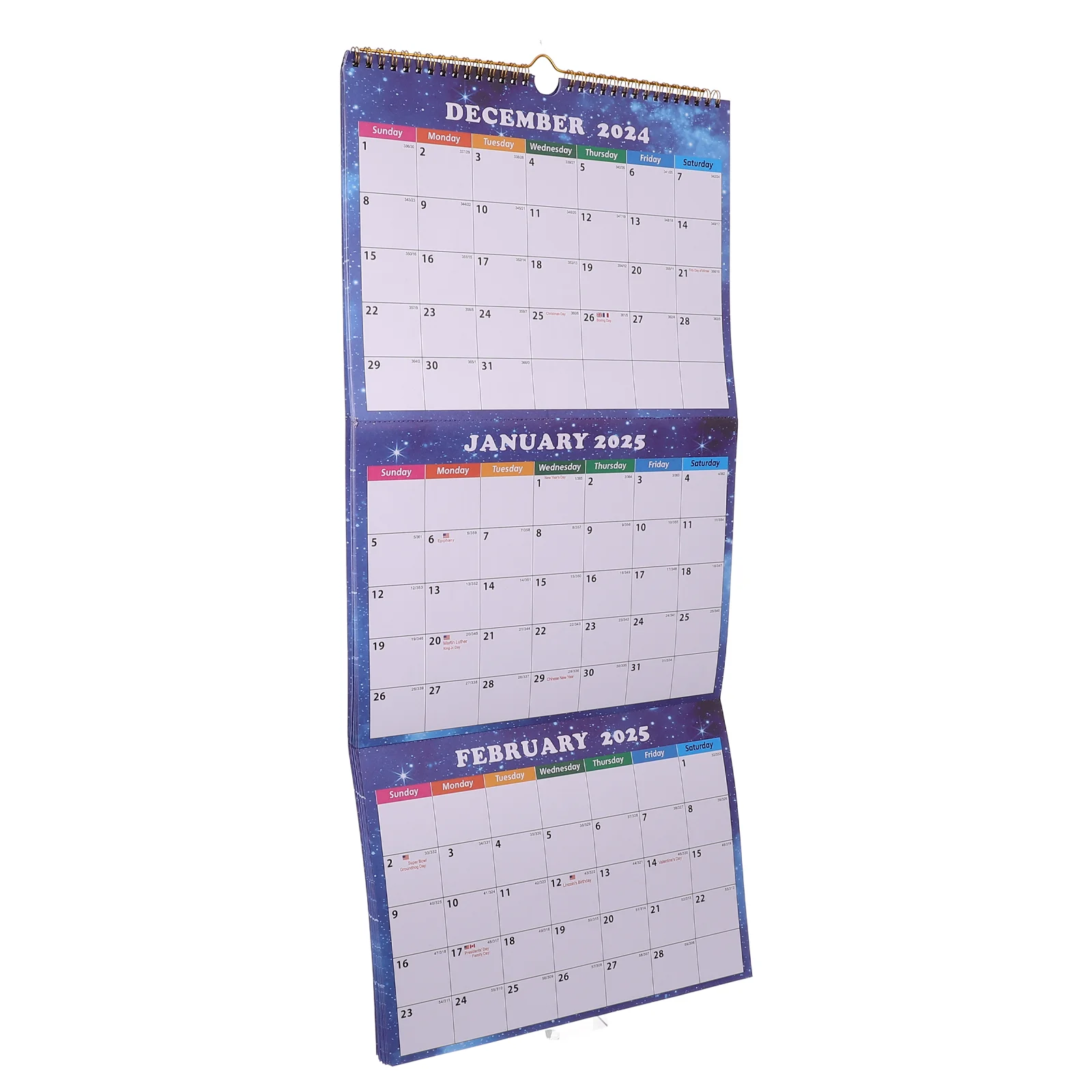 

Foldable Wall Calendar 3 Month Planner Hanging Big for Monthly Months Classroom 2025