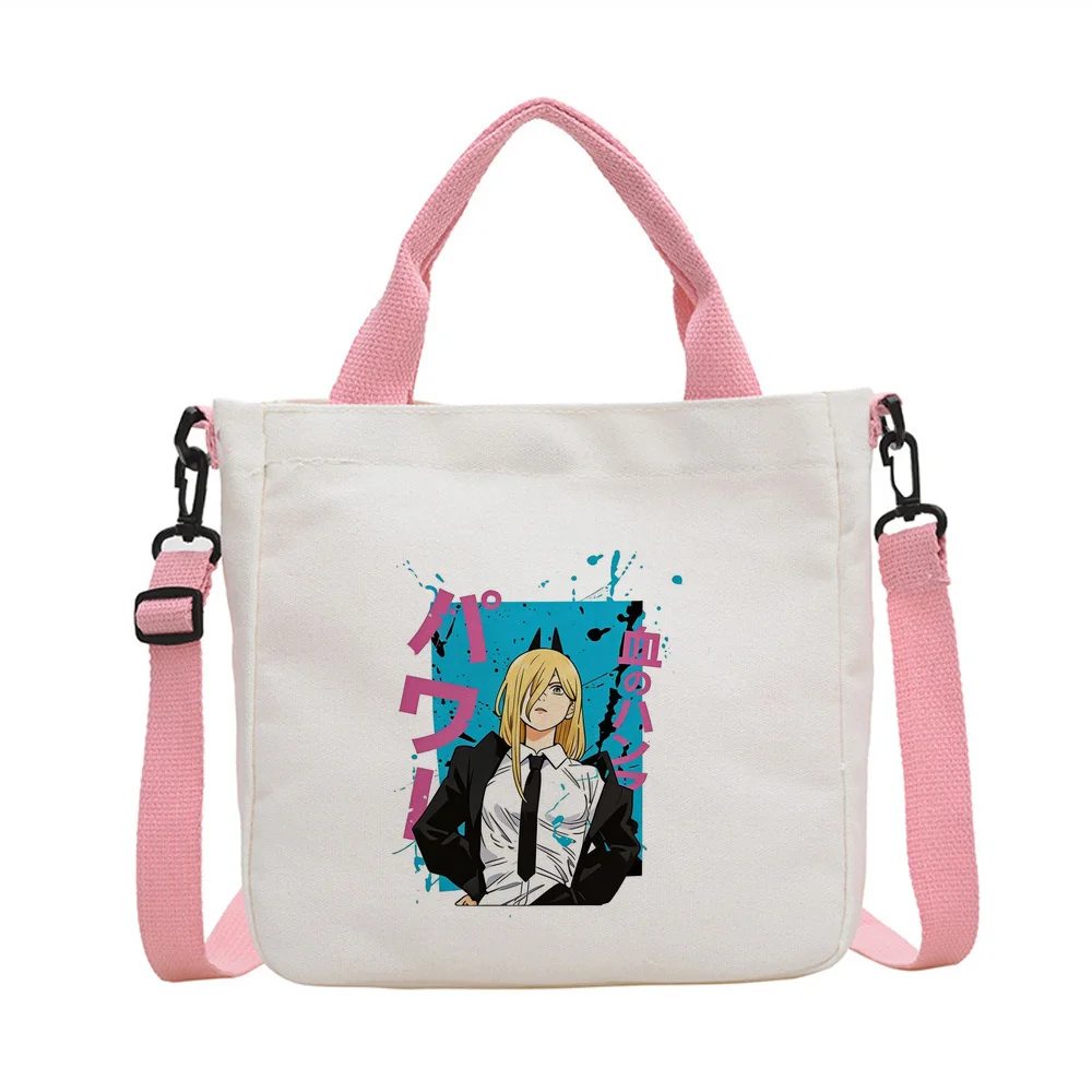 Chainsaw Man tote bag sac cabas bolsas de tela foldable grocery torba na zakupy femme
