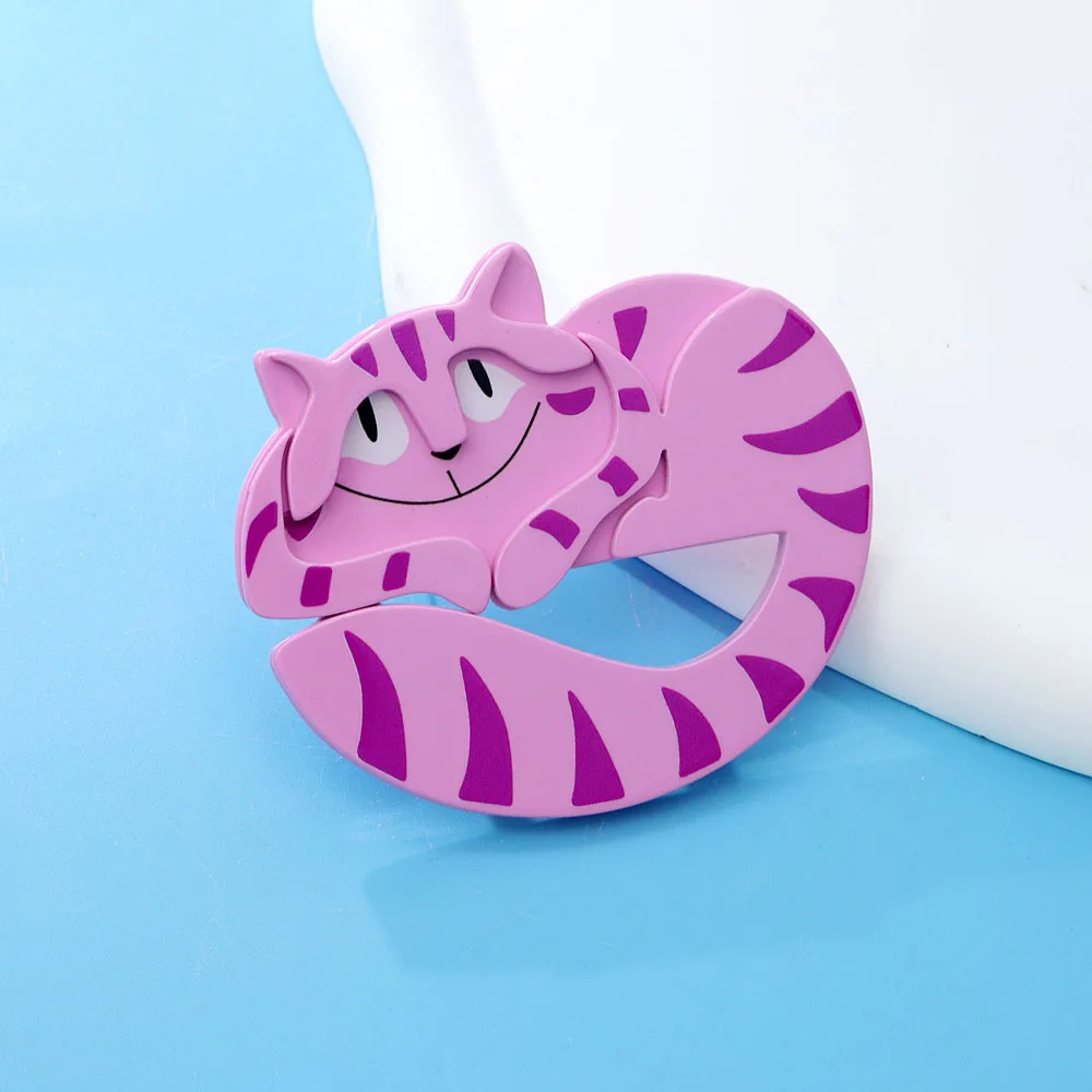 fashion acrylic pink cat brooch women\'s clothing accessories pins