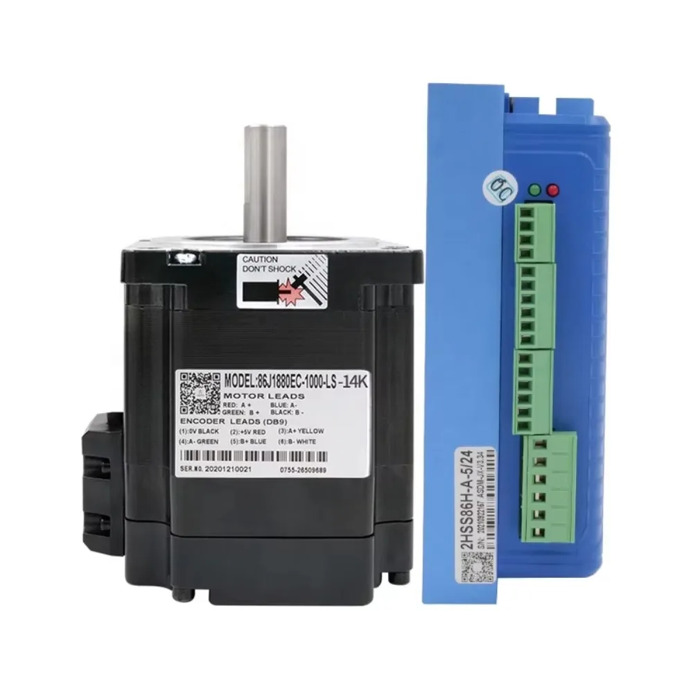 

86J1880EC Motor & 2HSS86H Driver | Hybrid Stepper Servo Kit (24-110V DC)