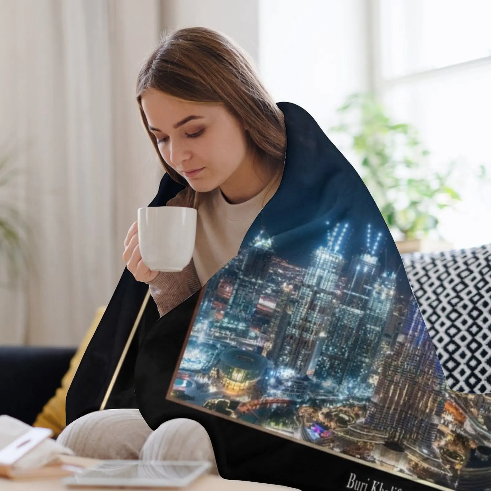 بورج خليفة، دبي، الإمارات العربية المتحدة، الإمارات العربية المتحدة، بطانية رمي سرير شتوية مرجحة، بطانيات مانغا لطيفة