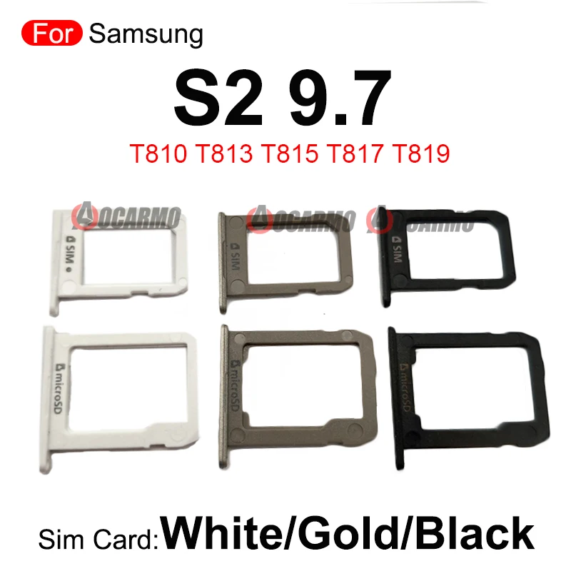 Voor Samsung Galaxy Tab S2 9.7 Tab T815 T810 T813 T817 T819 Sim Tray Microsd Sim Card Slot Vervangende Onderdelen