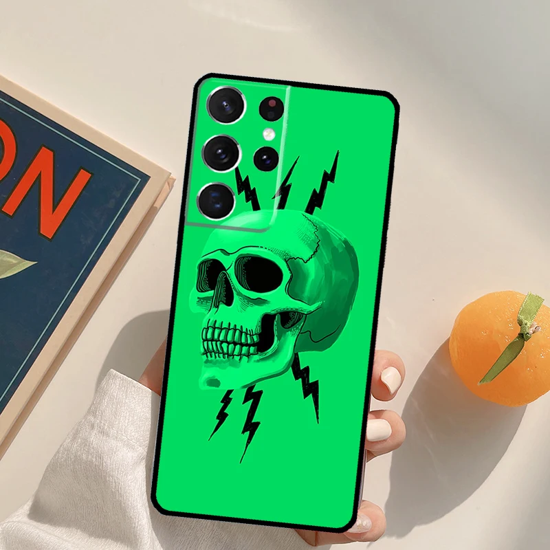 Etui z piorunami do Samsung Galaxy S21 S22 S23 Ultra S8 S9 S10 Note 10 Plus Note 20 Ultra S20 FE Coque