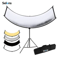 Selens U-type Reflector With 2M Collapsible Tripod Photography Light Reflective Screen for Studio MultiPhoto Disc Diffuers Acess