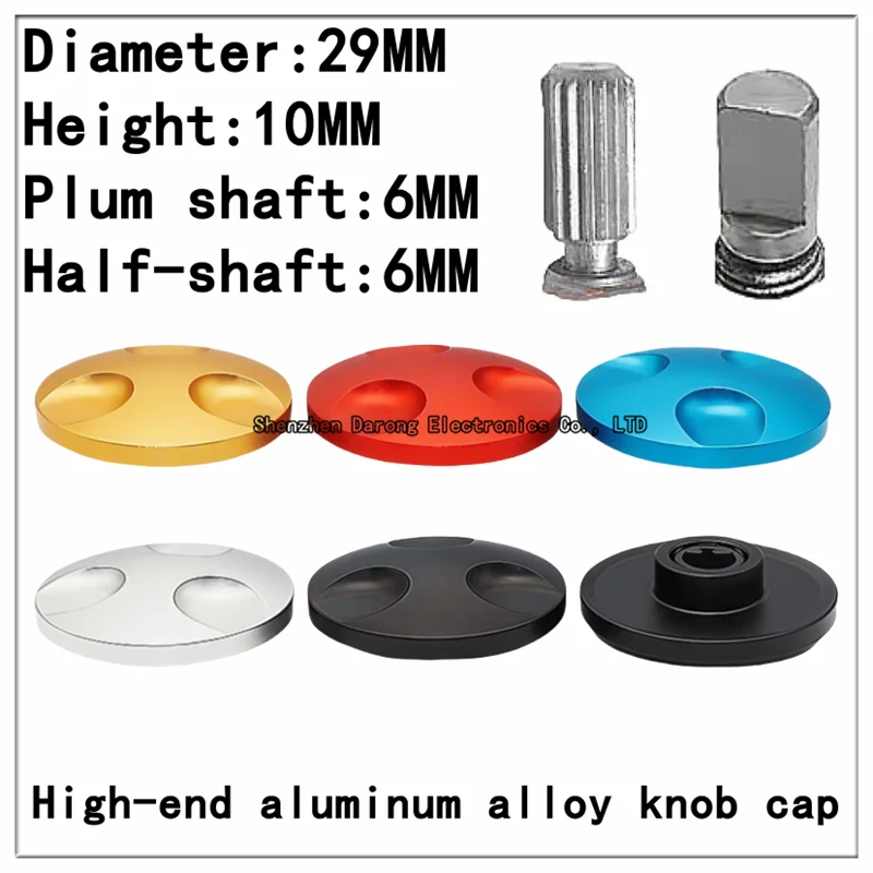 29×10MM aluminum alloy sandblasting cap Potentiometer/encoder knob cap Power amplifier volume/Electrical equipment switch cap