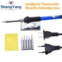 TZT New Adjustable Temperature Electric Soldering Iron 220V 60W Welding Solder Rework Station Heat Pencil Tips Repair Tool