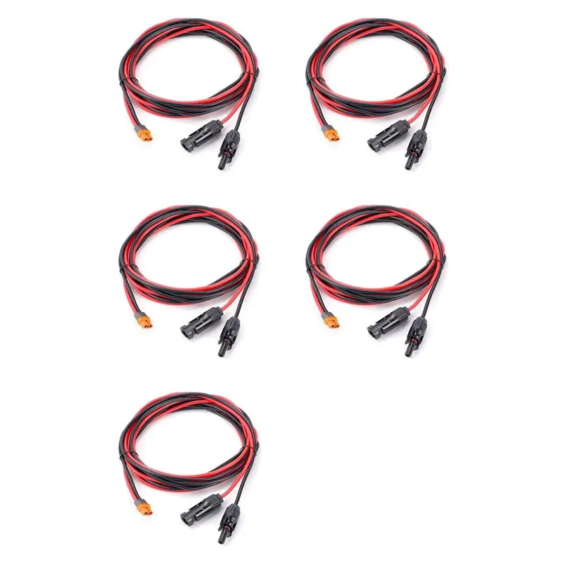 A93E-5X Solar Charge Cable XT60I-F Adapter 12AWG Cable Connector Extension Wire For Solar Panel Generator Power Battery B