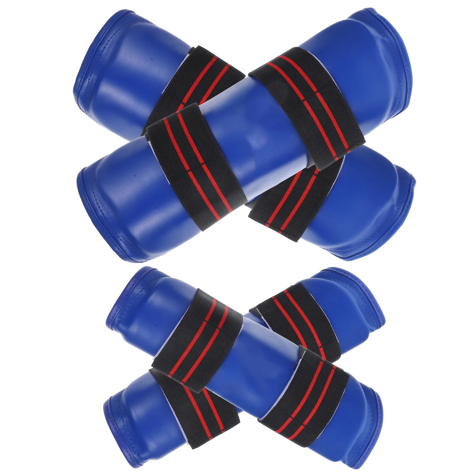 

Набор щитков для голени для тхэквондо, утолщенные губчатые подушечки из искусственной кожи, эластичная застежка для кикбоксинга, ММА, Муай Тай, бокса