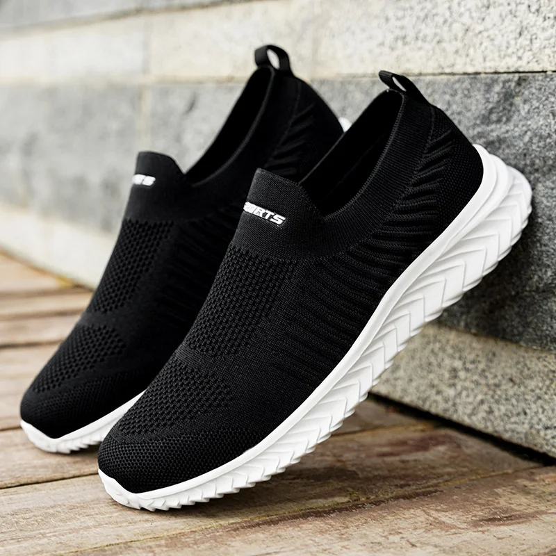 Men Shoes Lightweight Sneakers Men Fashion Running Shoes Breathable Slip On Wear-resistant Men Sneakers Zapatillas Hombre