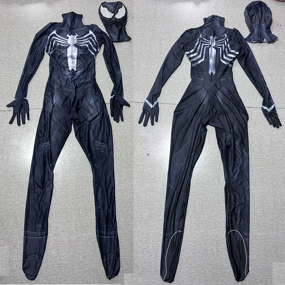 Halloween Insomniac Spider2 Venom Cosplay Costume Men Superhero Zentai Bodysuit for Adult  Jumpsuit