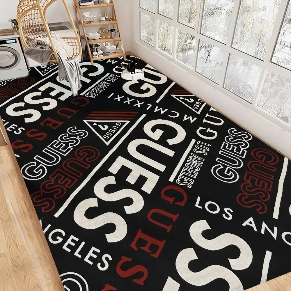 Fashion G-Guess Hallway Carpet Non-Slip Laundry Room Mat Laundry Decor Balcony Child Living Room Bedside Area Rugs