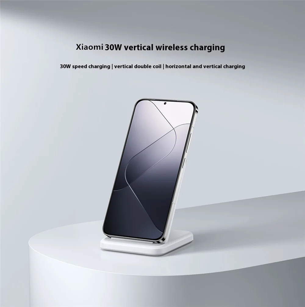 Xiaomi Mi 30W Vertical Wireless Charger Fast Charging For Xiaomi 15/14/13/12 Series For Redmi K70/K60 Series For iPhone Series