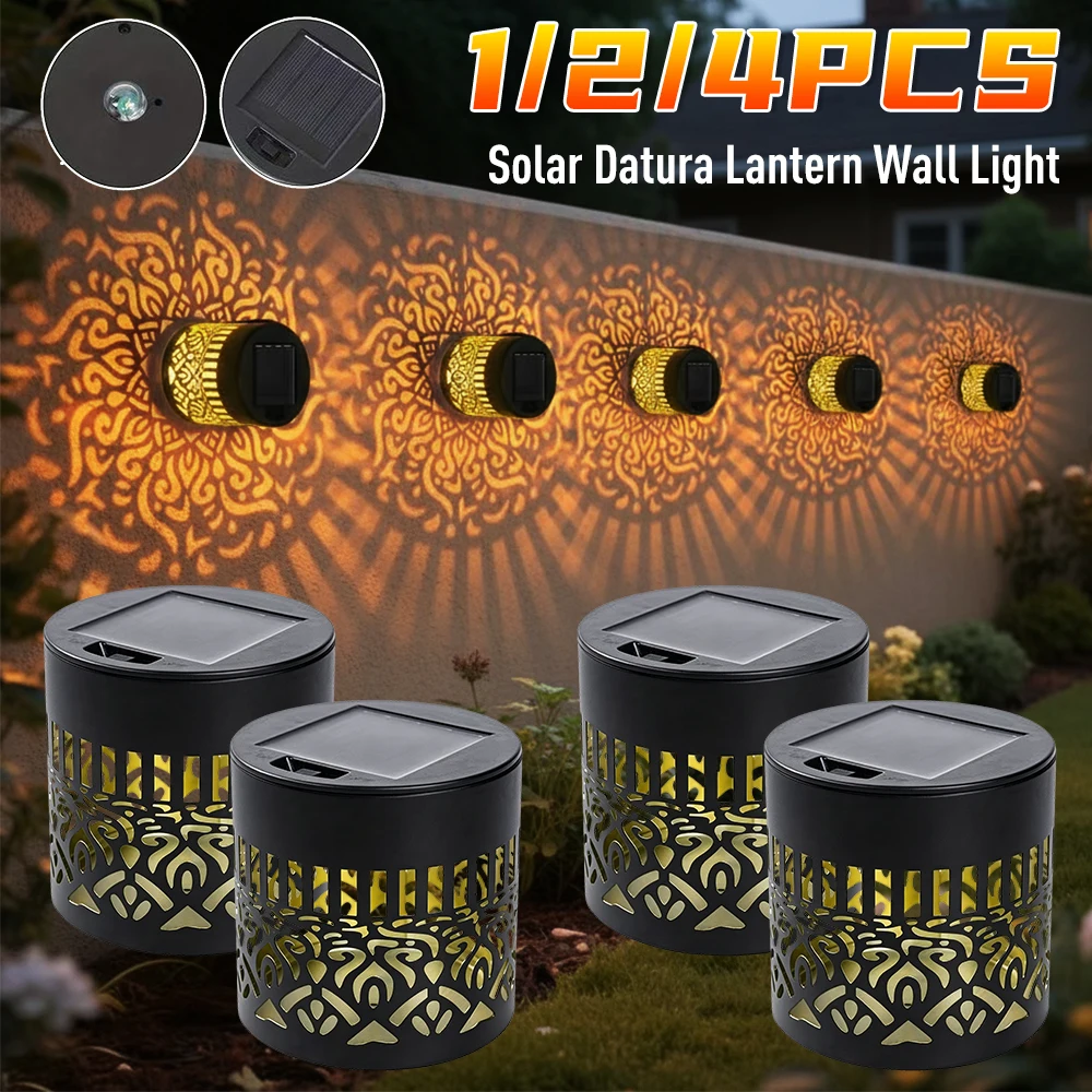 

Уличный настенный светильник на солнечных батареях 2026 года, водонепроницаемый проекционный светильник для двора, террасы, патио, дорожек, ландшафтного освещения, наружный декор