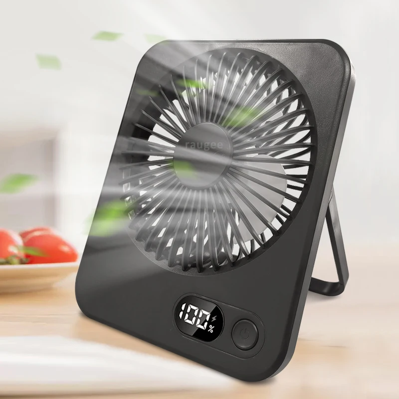 مروحة مكتب صغيرة محمولة مروحة طاولة قابلة للطي 5 تروس USB قابلة للشحن مروحة معلقة على الحائط مروحة طاولة سطح المكتب للطلاب للمكتب والمنزل