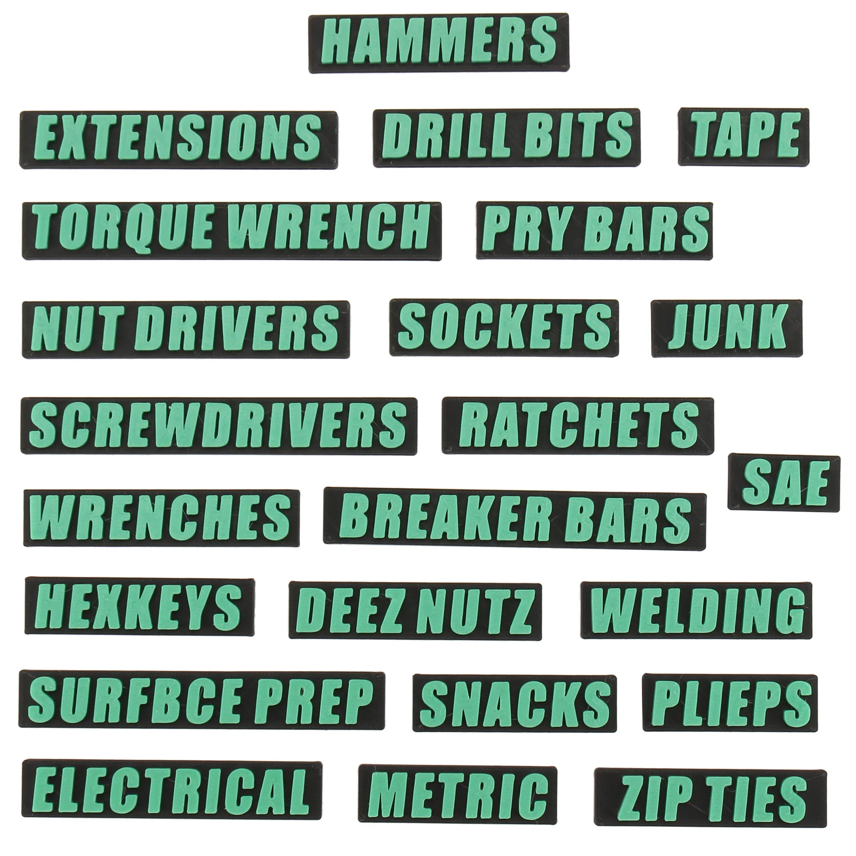 【Tools & Parts】 Toolbox Drawer Tags,3D Magnetic Tool Box Labels,23PCS Reusable Toolbox Organization Stickers,Quick Identifying D