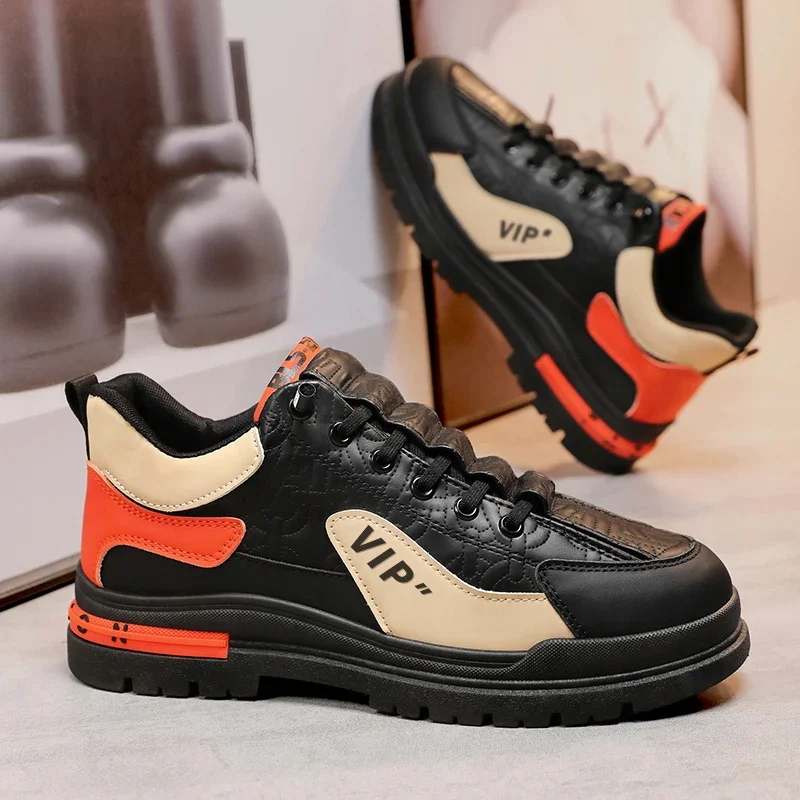 2024 New Shoes for Men Comfortable Lace Up Flat Men's Casual Shoes Outdoor Men's Sneakers Fashion Sport Vulcanized Shoes Male