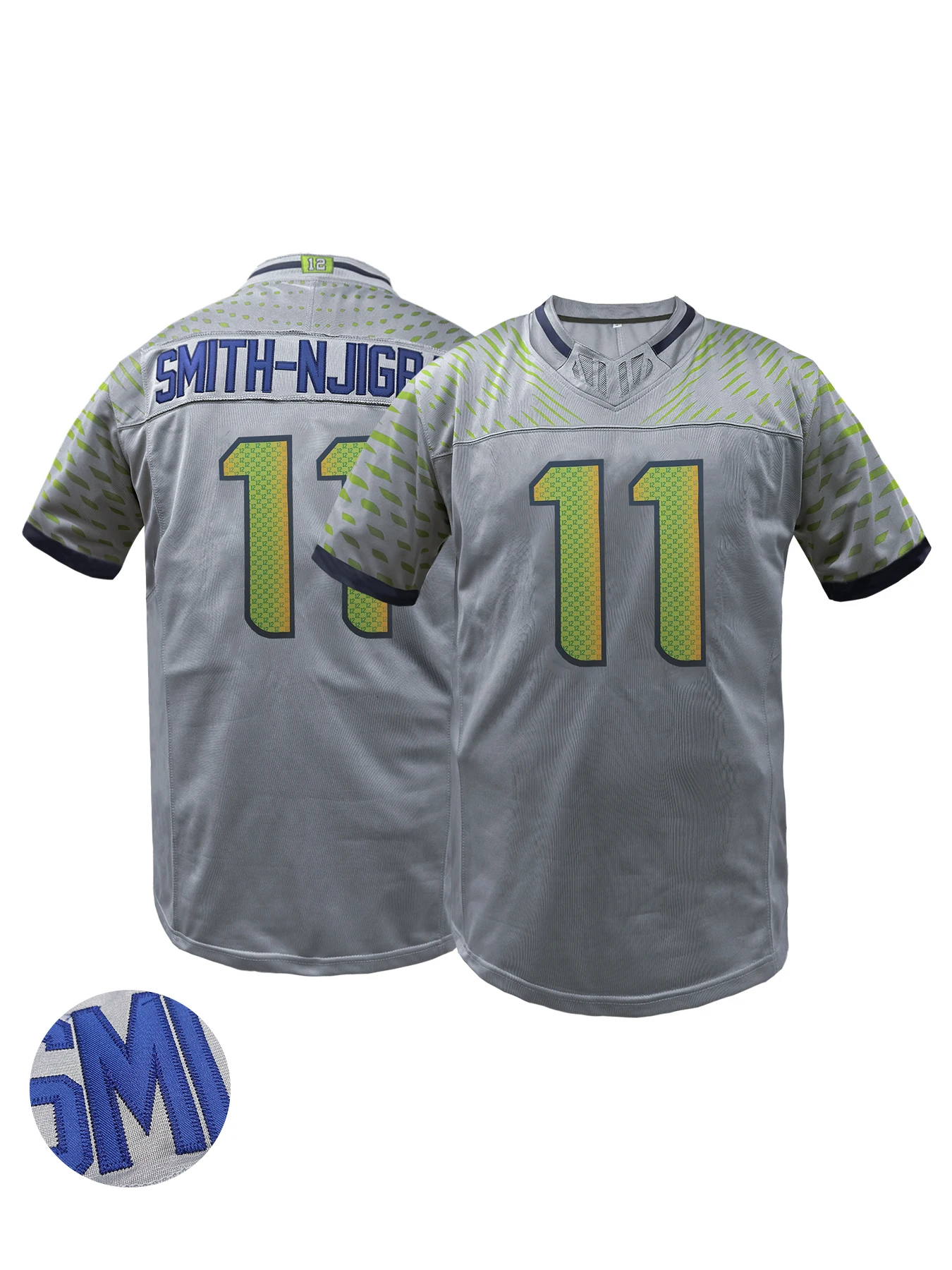 Hombres de Seattle # Camiseta de Fútbol con 11 Costuras, Transpirable, Cuello en V, Manga Corta, Ideal para Entrenamiento y Competición