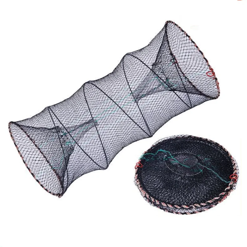 Telescopic Folding Fishing Net Shrimp Fish Trap Carp Large Creel Feeder Crab Catchers Surfcasting Accessories Casting Network